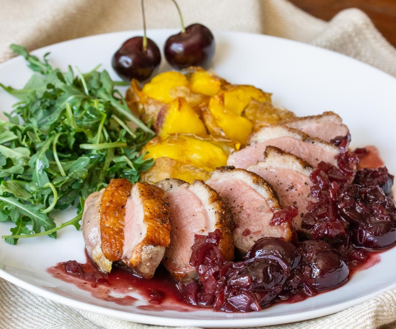 Duck Breast with Port and Cherry Sauce