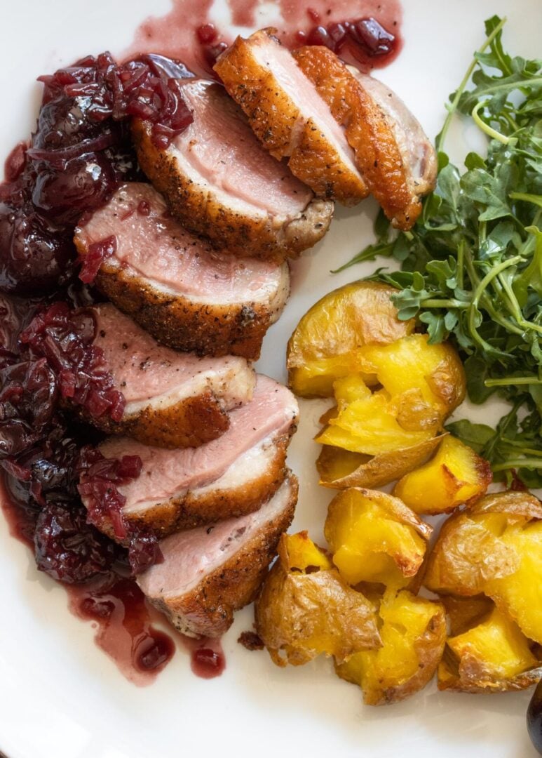Duck Breast with Port and Cherry Sauce-image
