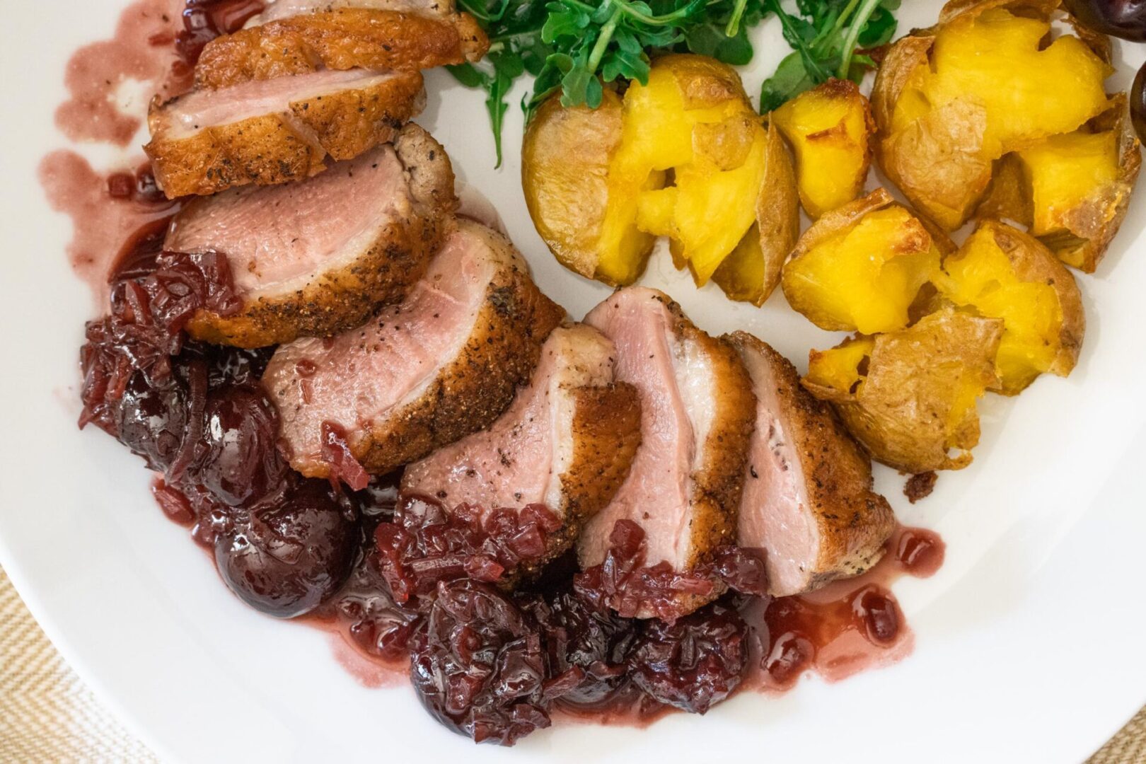 Duck Breast with Port and Cherry Sauce