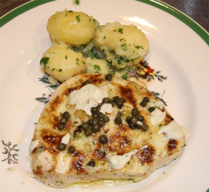 Caesar Roasted Swordfish