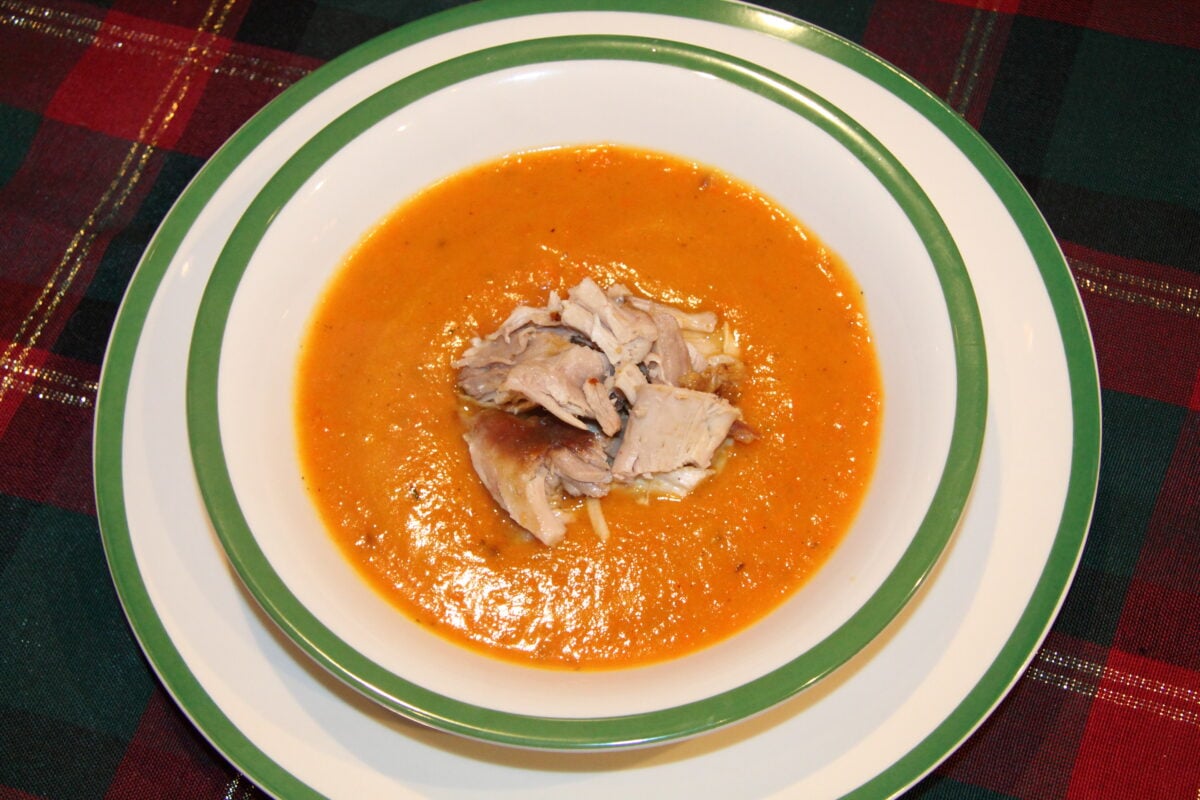 Roasted Chicken with Winter Vegetables Soup