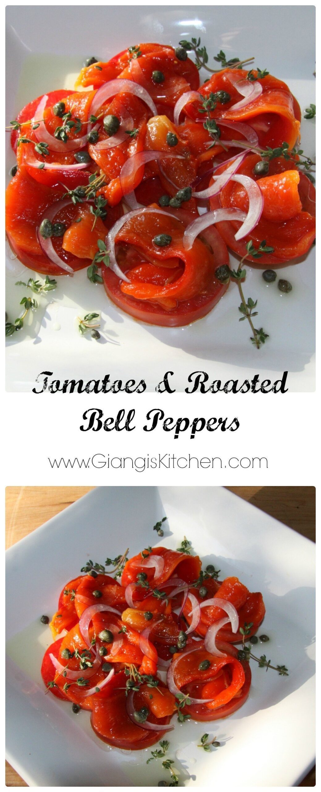 Roasted Peppers and Tomatoes Salad Giangi's Kitchen