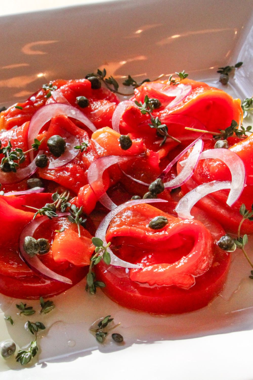 roasted peppers tomato salad