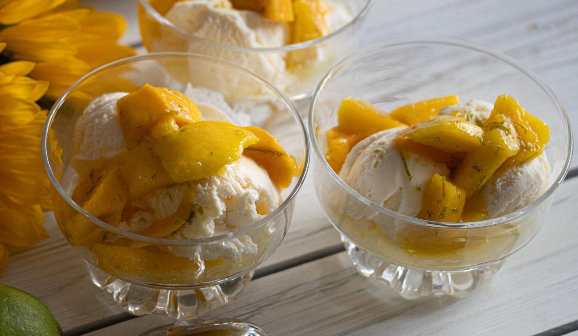 Mangoes with Rum and Vanilla Ice Cream Giangi's Kitchen