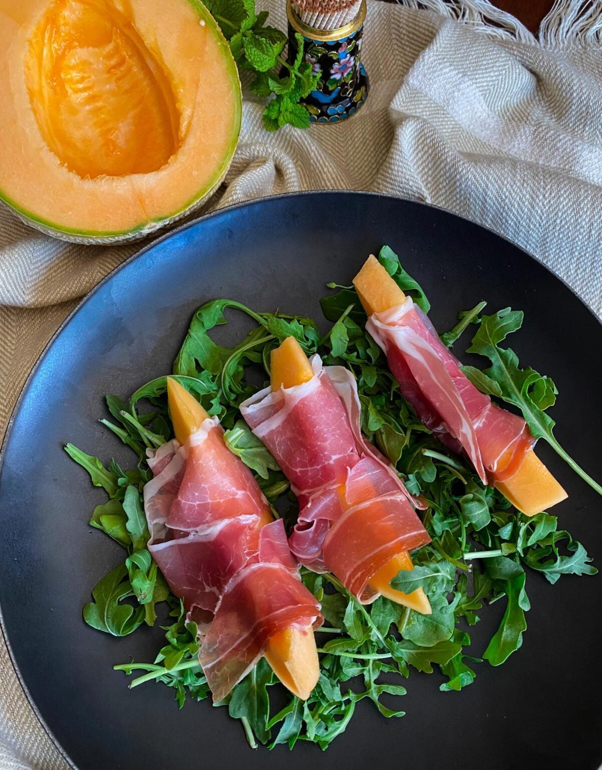 Cantaloupe and prosciutto Cantaloupe and prosciutto