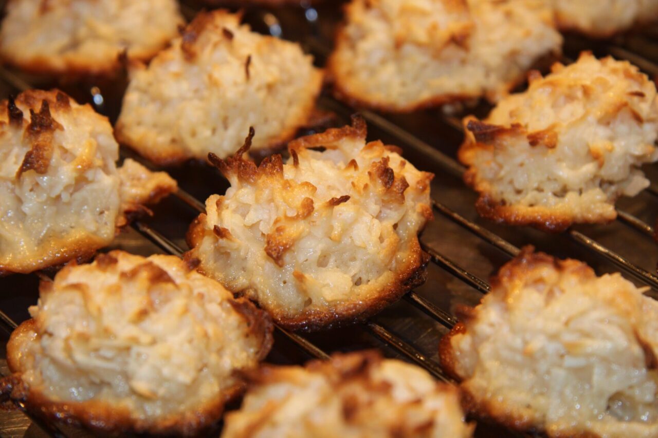 The finished Cocadas recipe fresh out of the oven.
