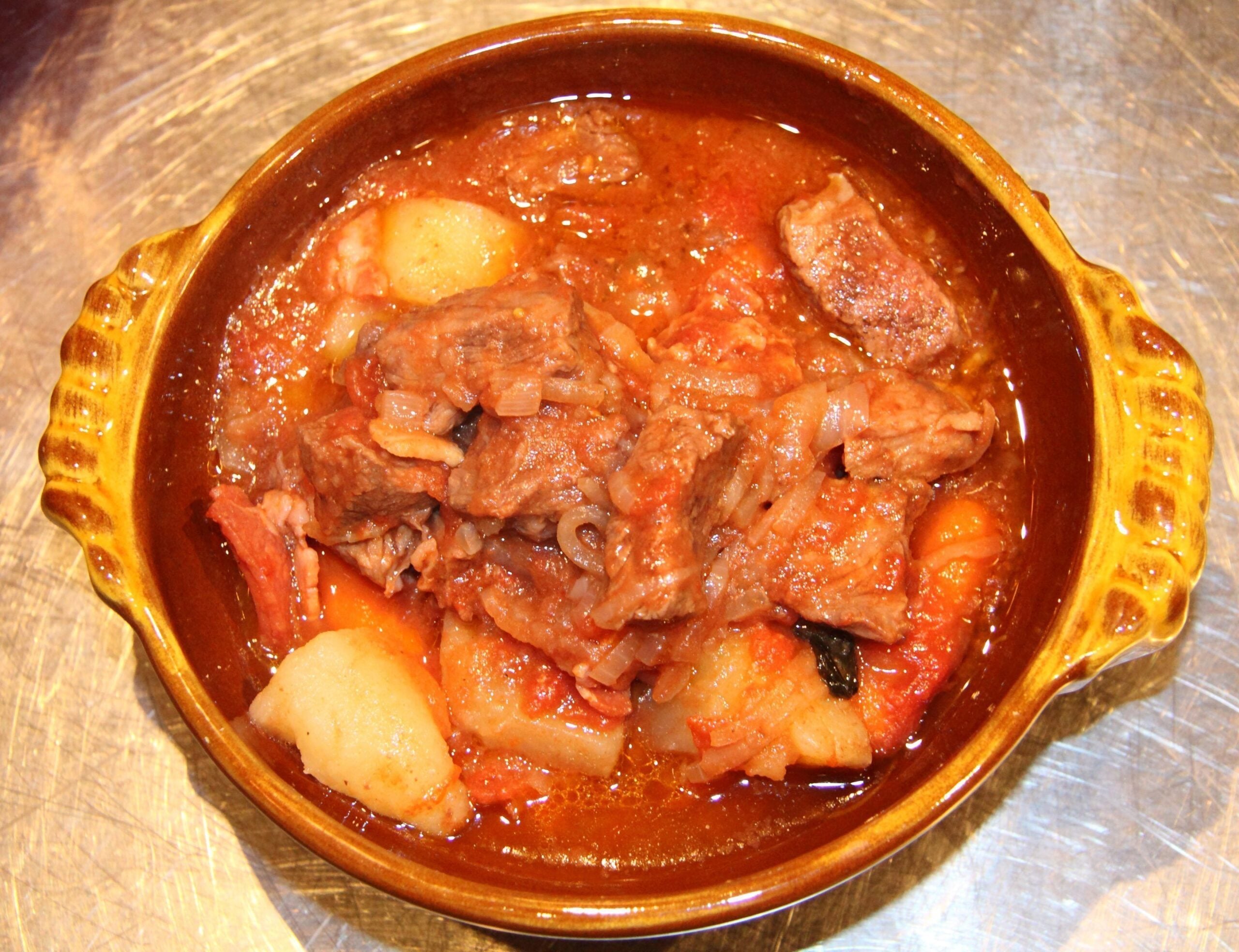 Spezzatino of Beef with Potatoes and Onions