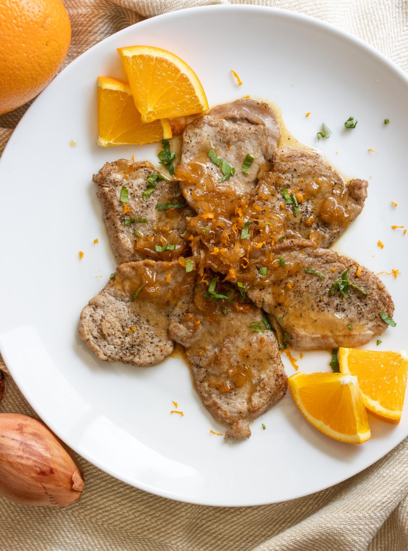 Pork Tenderloin Scaloppine with Balsamic Citrus Sauce