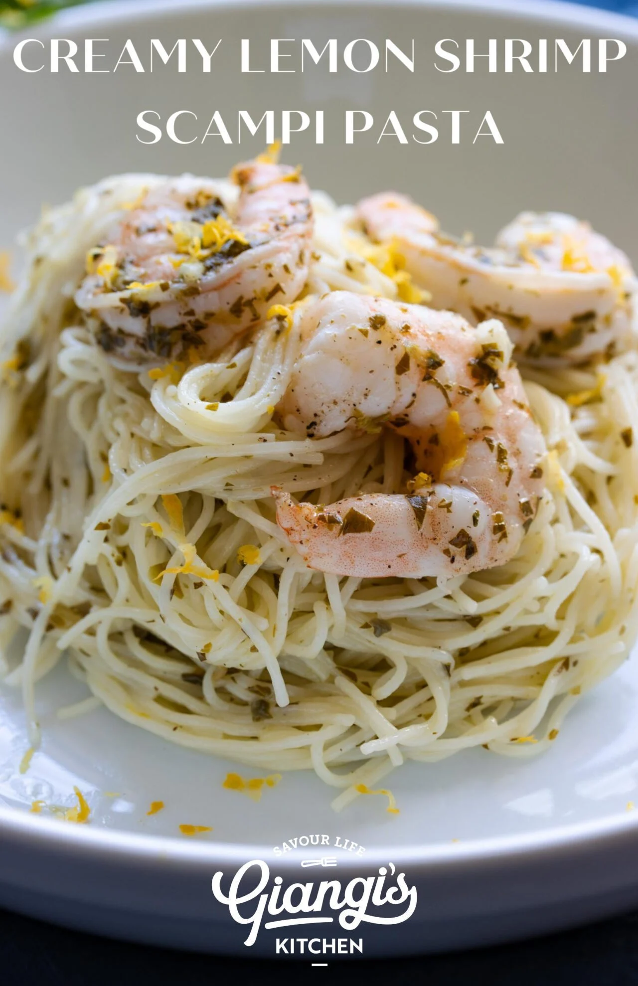 Creamy Lemon Shrimp Scampi Pasta
