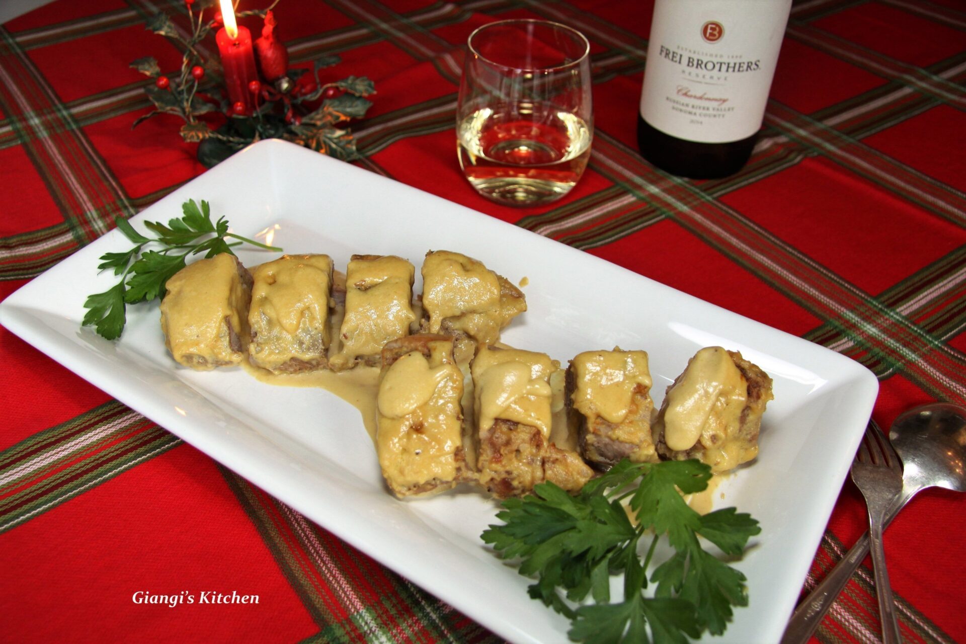 pork tenderloin with cream and mustard