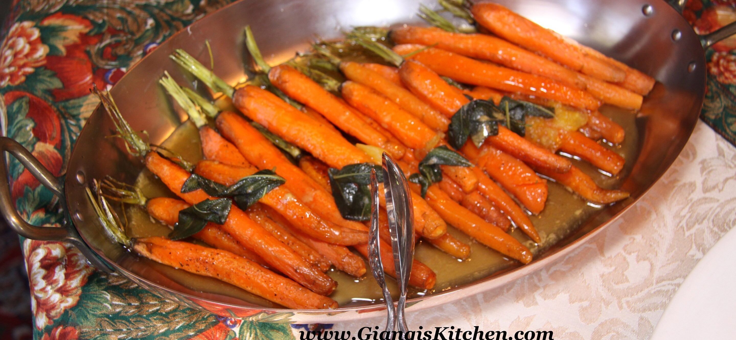 roasted carrots with orange brown butter and sage