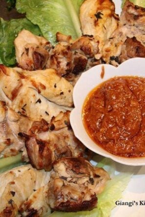 lemon chicken with satay sauce