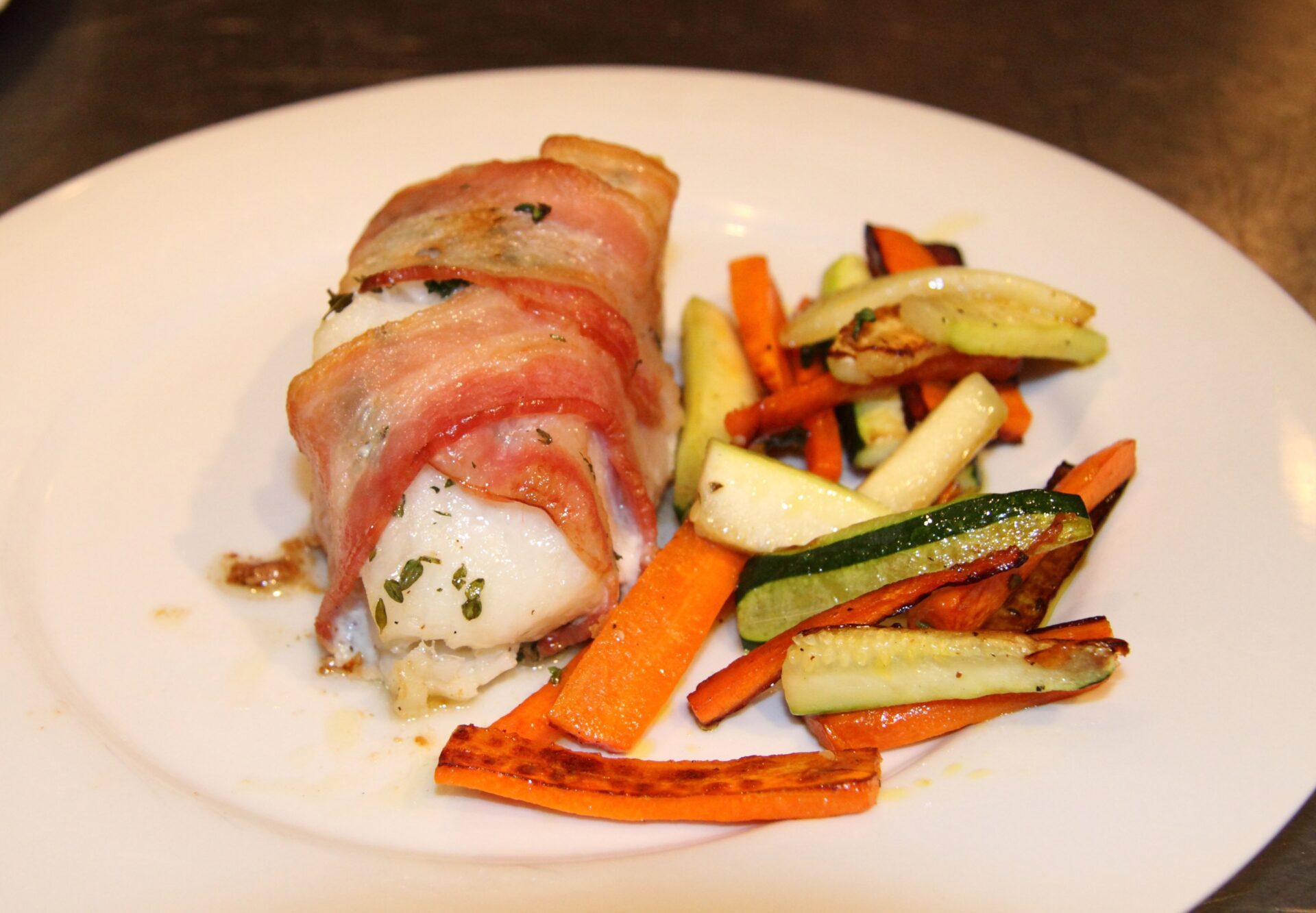Sea Bass Wrapped in Bacon Baked Giangi's Kitchen