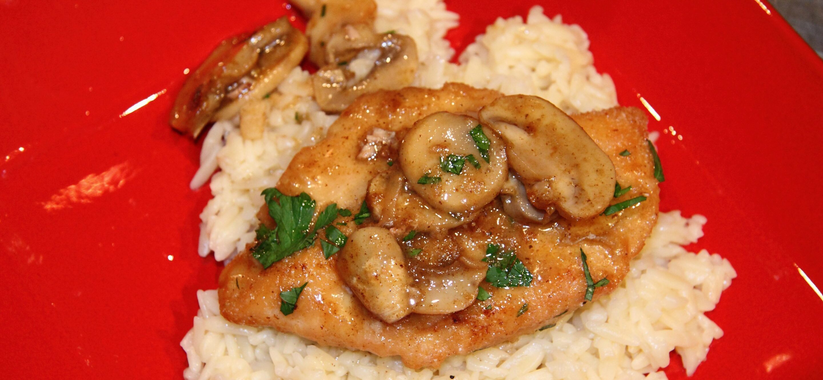 garlic chicken with mushrooms – fast and easy