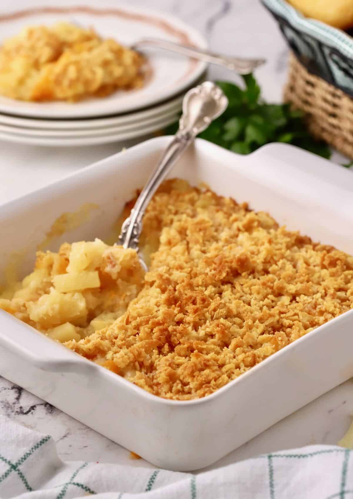 baked pineapple cheese casserole