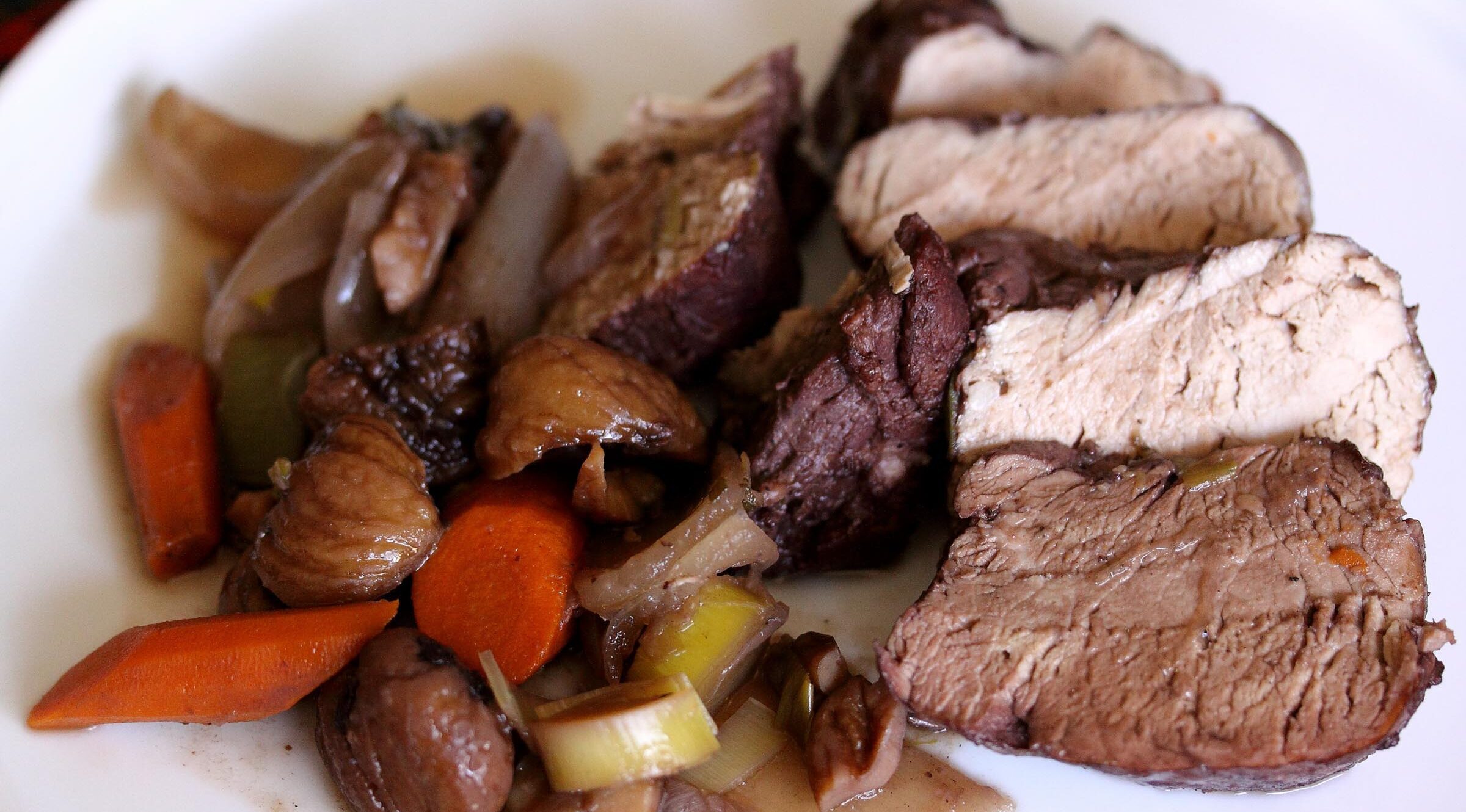 farm-style pork with chestnuts