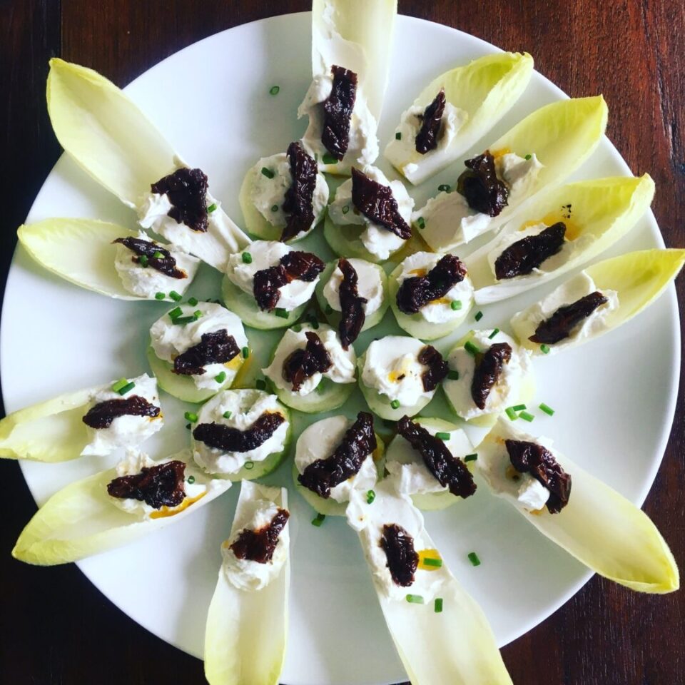 Goat Cheese and Sun Dried Tomatoes Canapes Giangi's Kitchen