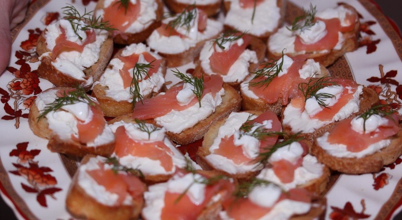 salmon canapes