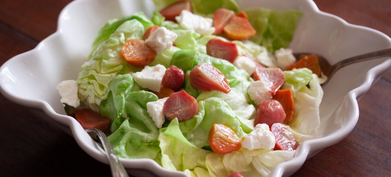 Bibb Lettuce, Roasted Beets, And Feta Cheese Bibb Lettuce, Roasted Beets, And Feta Cheese