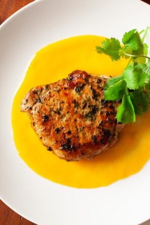Pork chops with habanero sauce