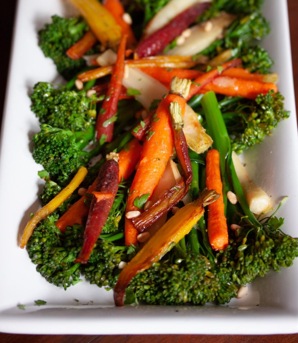 Rainbow Carrots and Broccolini Giangi's Kitchen