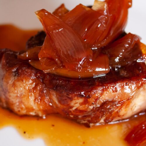 Caramelized Shallots with N.Y. Steak Giangi's Kitchen