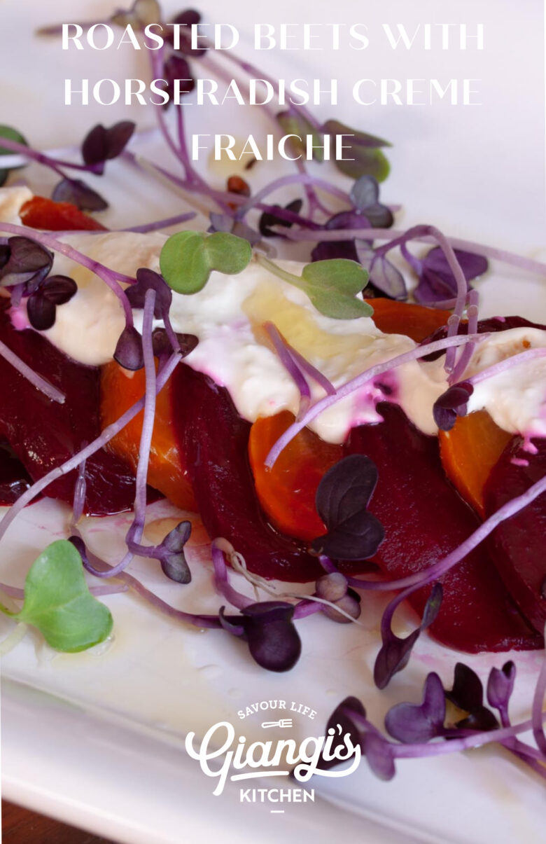 Roasted Beets with Horseradish Creme Fraiche