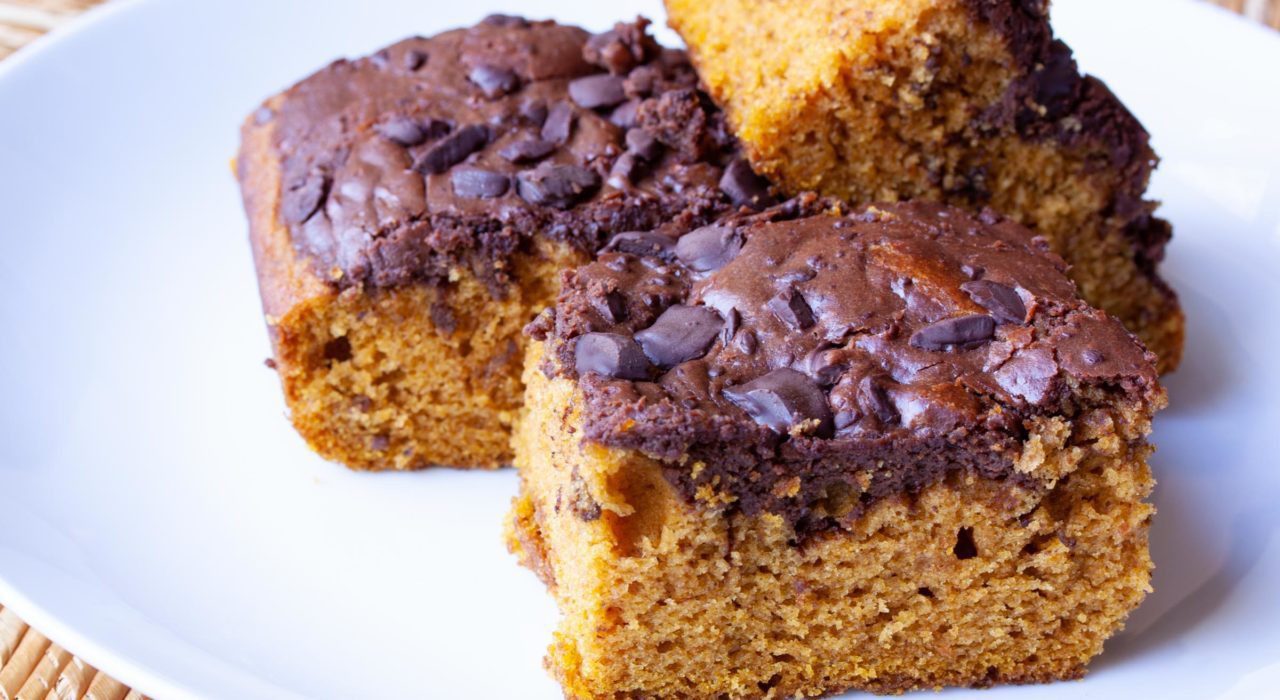 Chocolate Swirled Pumpkin Bars