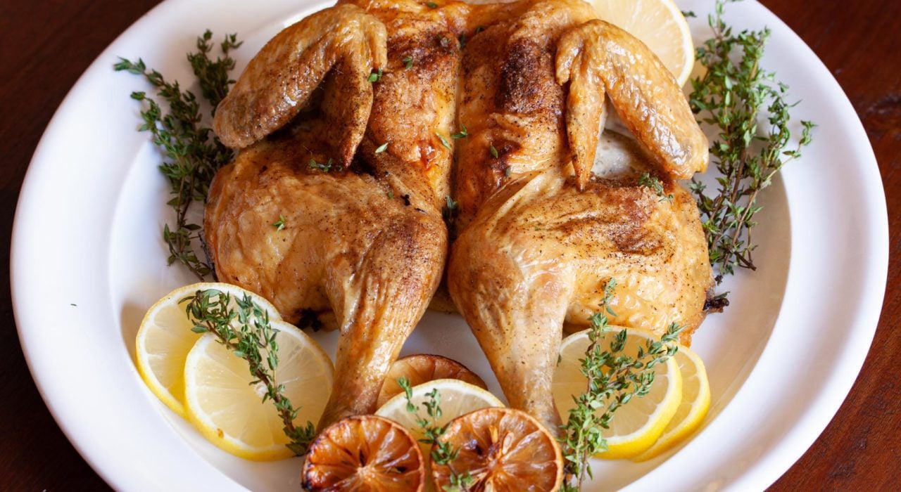 Spatchcocked Chicken with Lemon