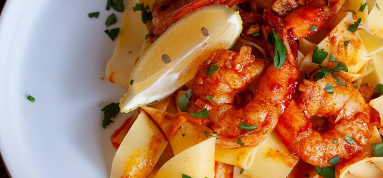 Pappardelle With Spanish Spiced Shrimps