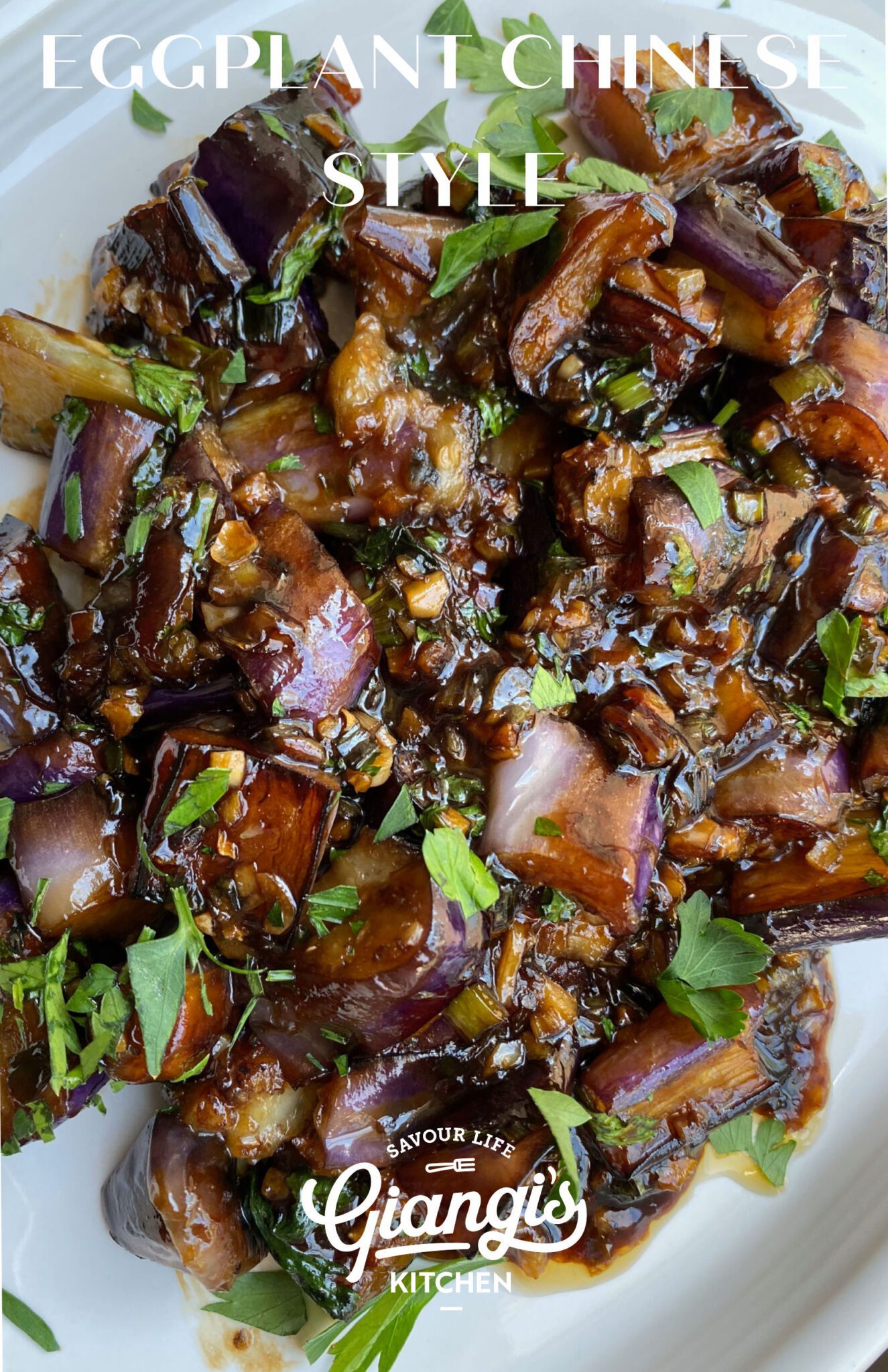 eggplant Chinese style ready to be enjoyed.