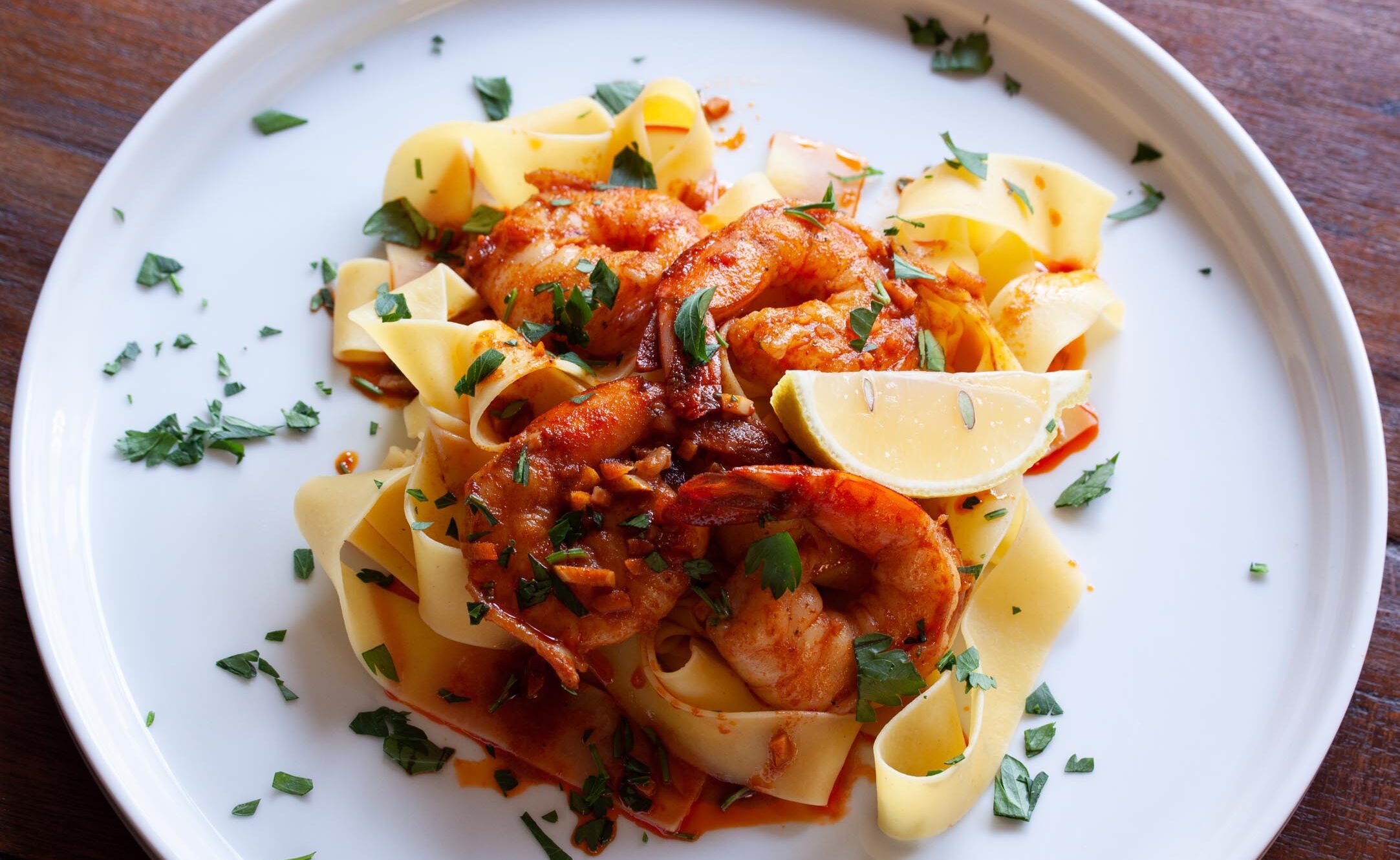 Pappardelle with Spanish Spiced Shrimps Giangi's Kitchen