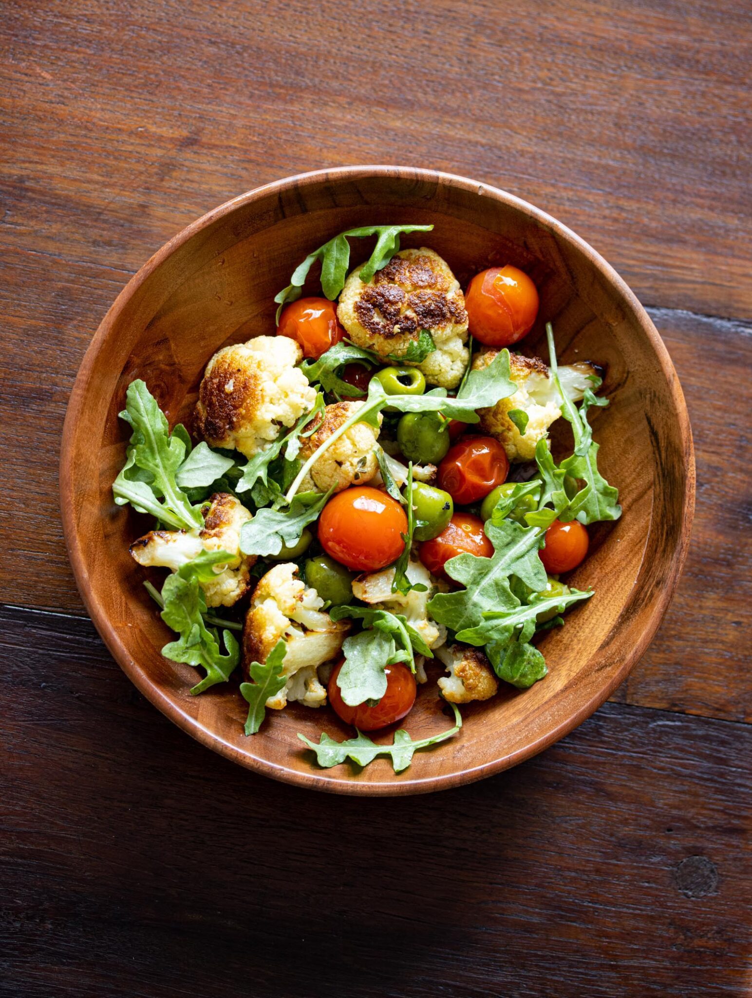 Cauliflower with Olives and Cherry Tomatoes