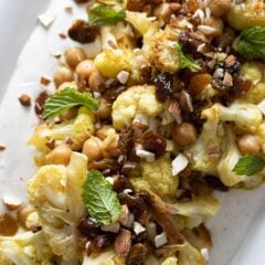 Cauliflower curry recipe with curry vinaigrette