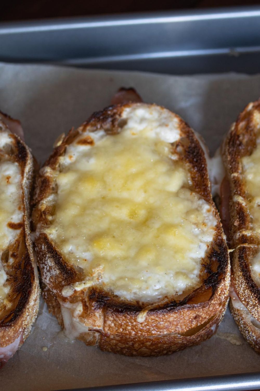Croque Monsieur out of the oven