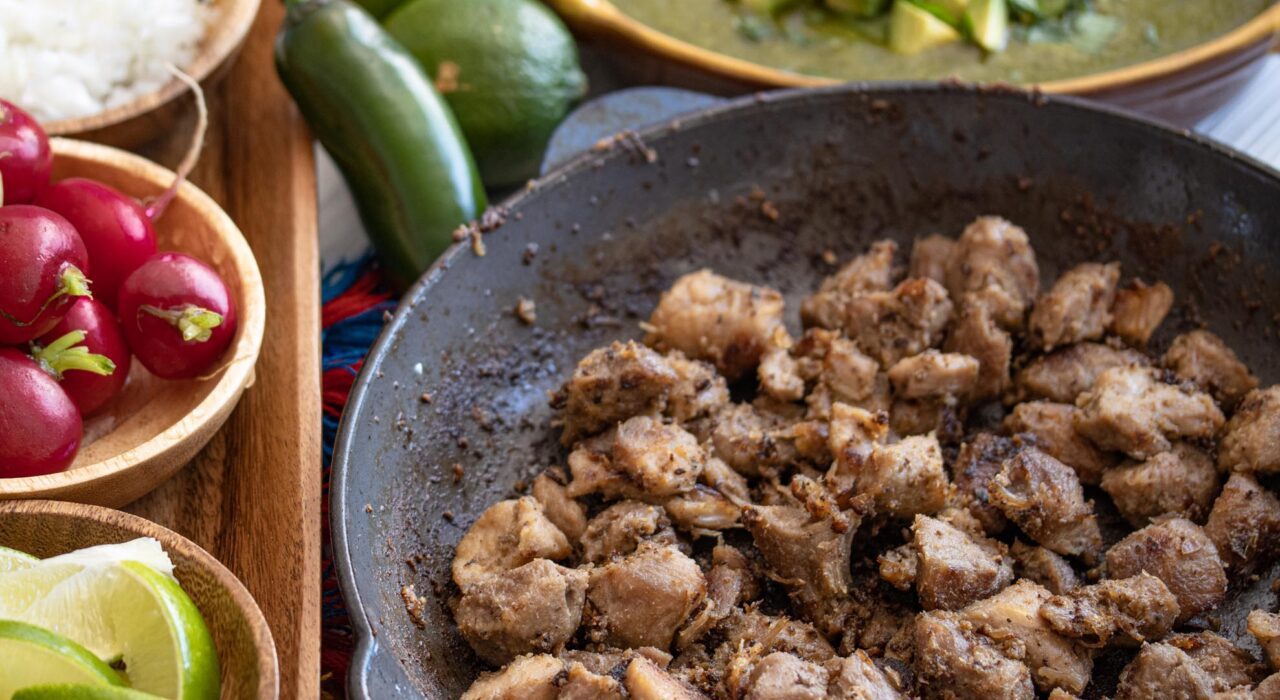 carnitas tacos with tomatillo sauce with avocado carnitas tacos with tomatillo sauce with avocado