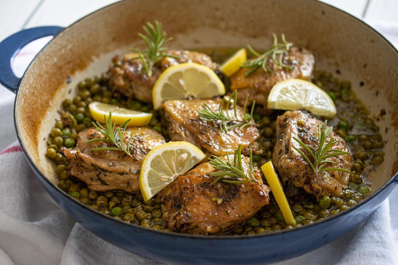 Rosemary, Peas, Lemon Chicken.