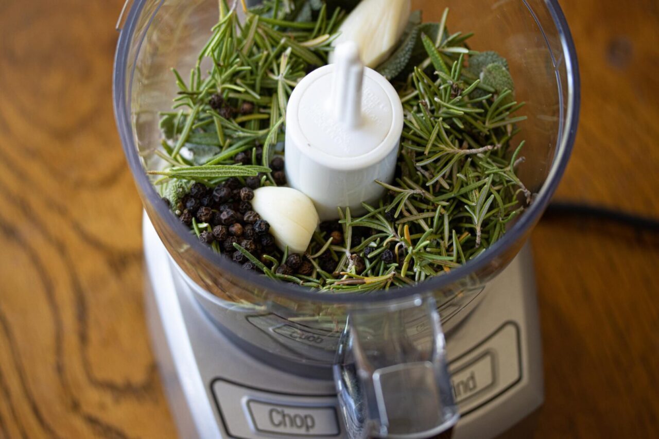 fresh herbs, garlic and salt rub fresh herbs, garlic and salt rub