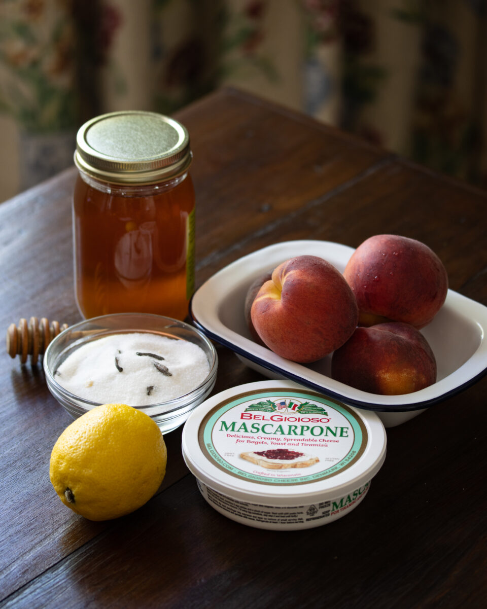 Mascarpone Roasted Peaches Giangi's Kitchen
