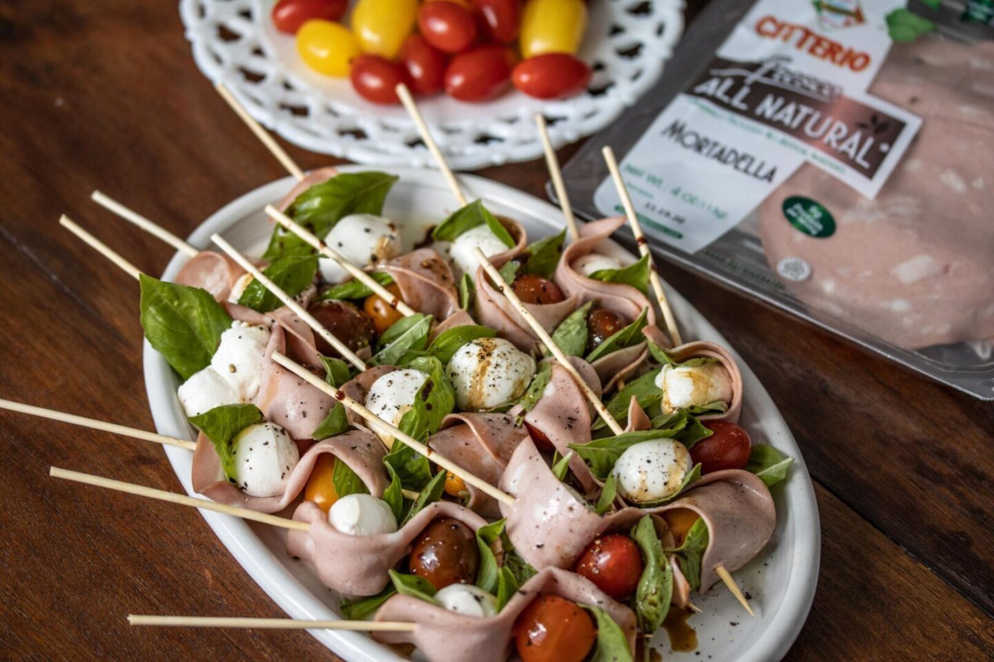 Mortadella Caprese Sticks Giangi's Kitchen