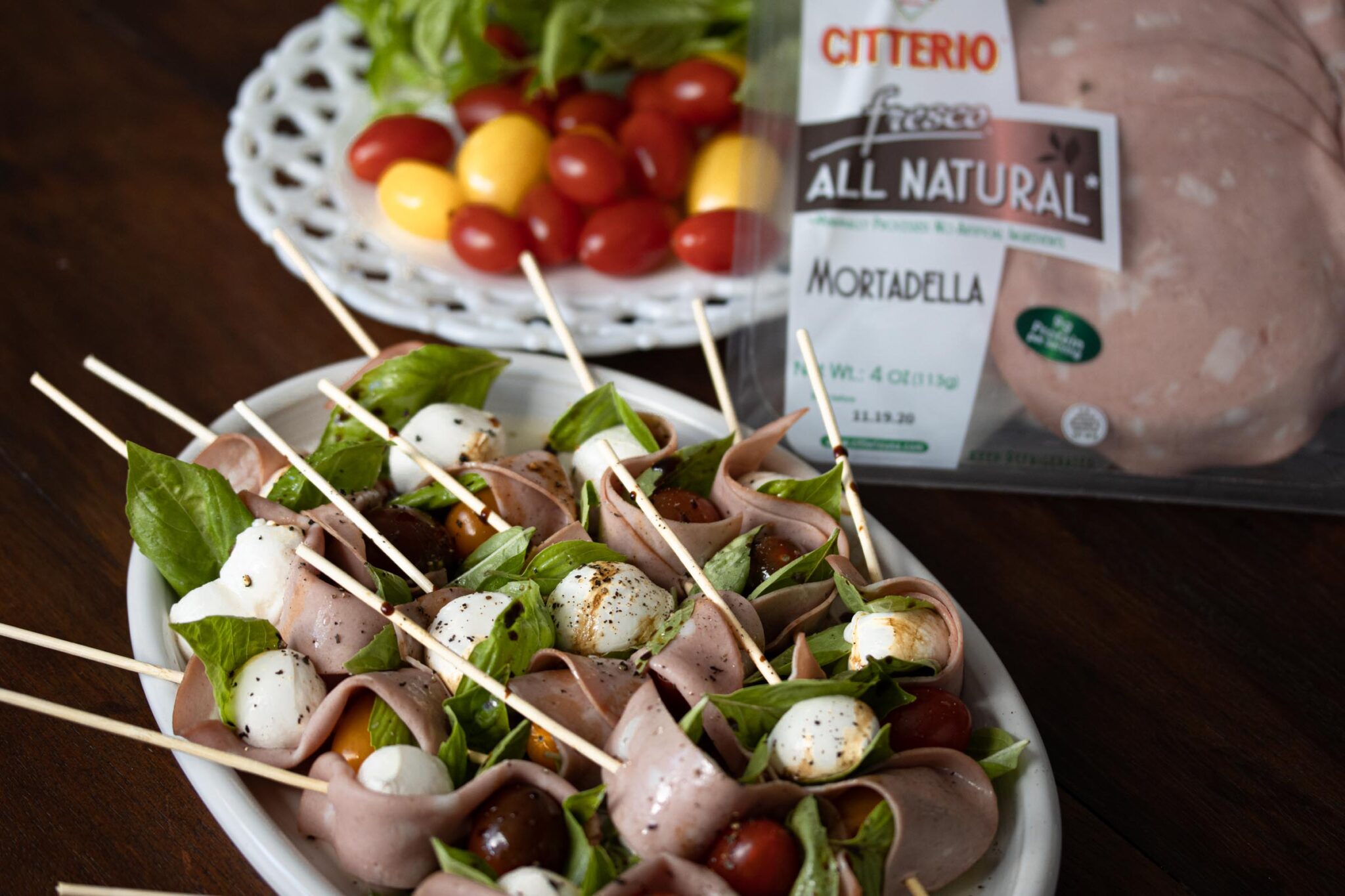 Mortadella Caprese Sticks Giangi's Kitchen