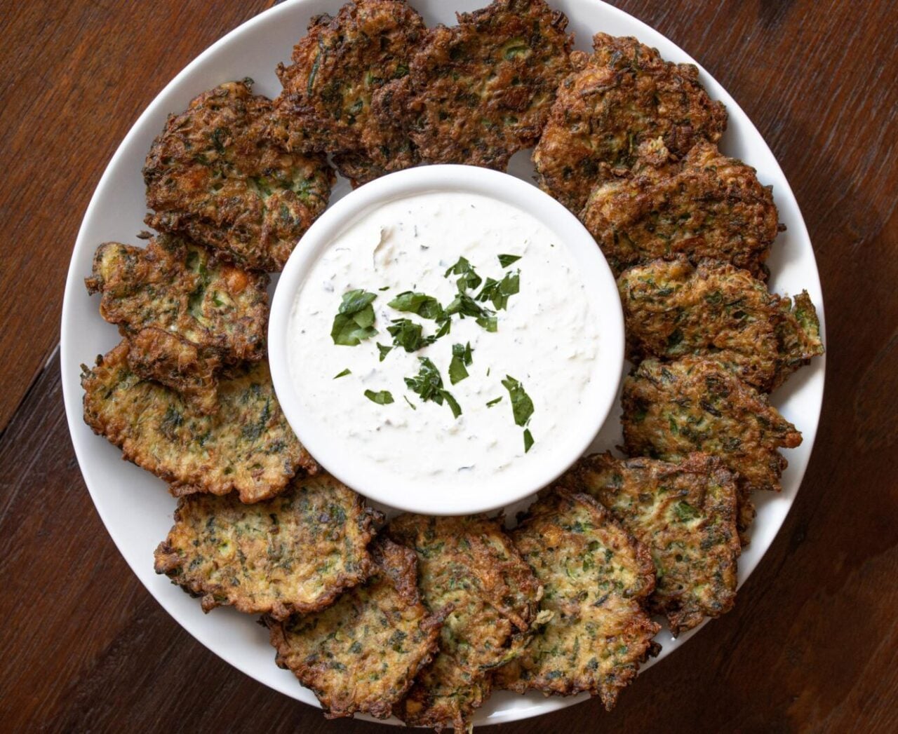 zucchini pancakes with tzatziki sauce zucchini pancakes with tzatziki sauce