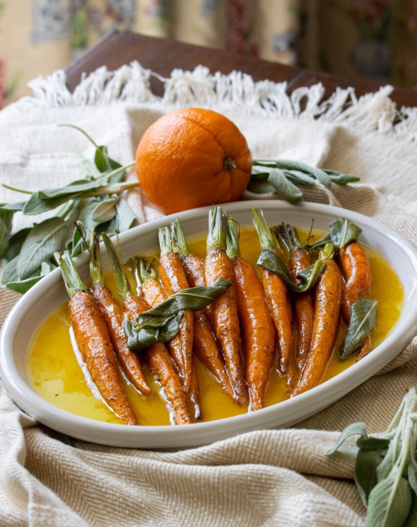 Roasted Carrots With Orange Brown Butter And Sage