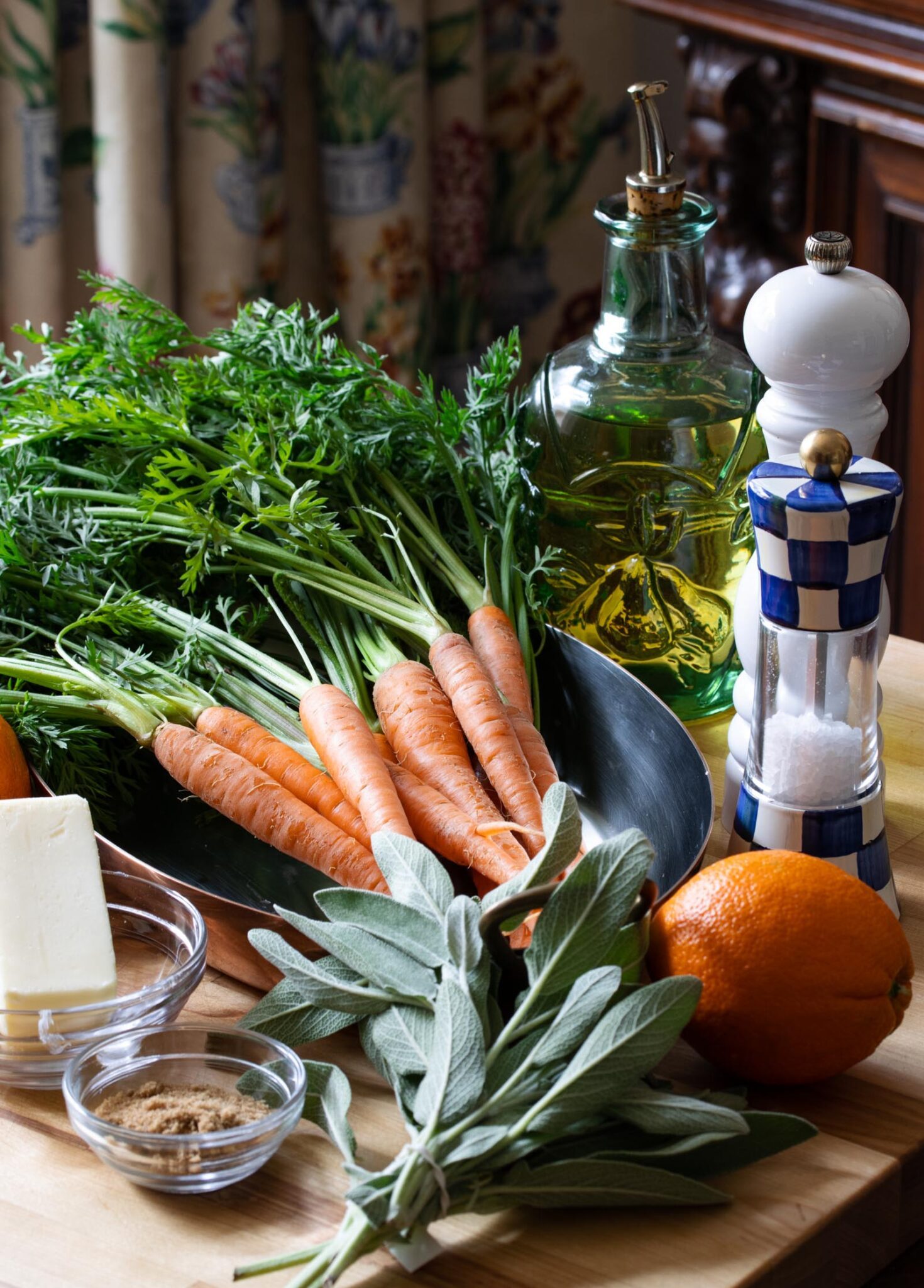 Roasted Carrots With Orange Brown Butter And Sage