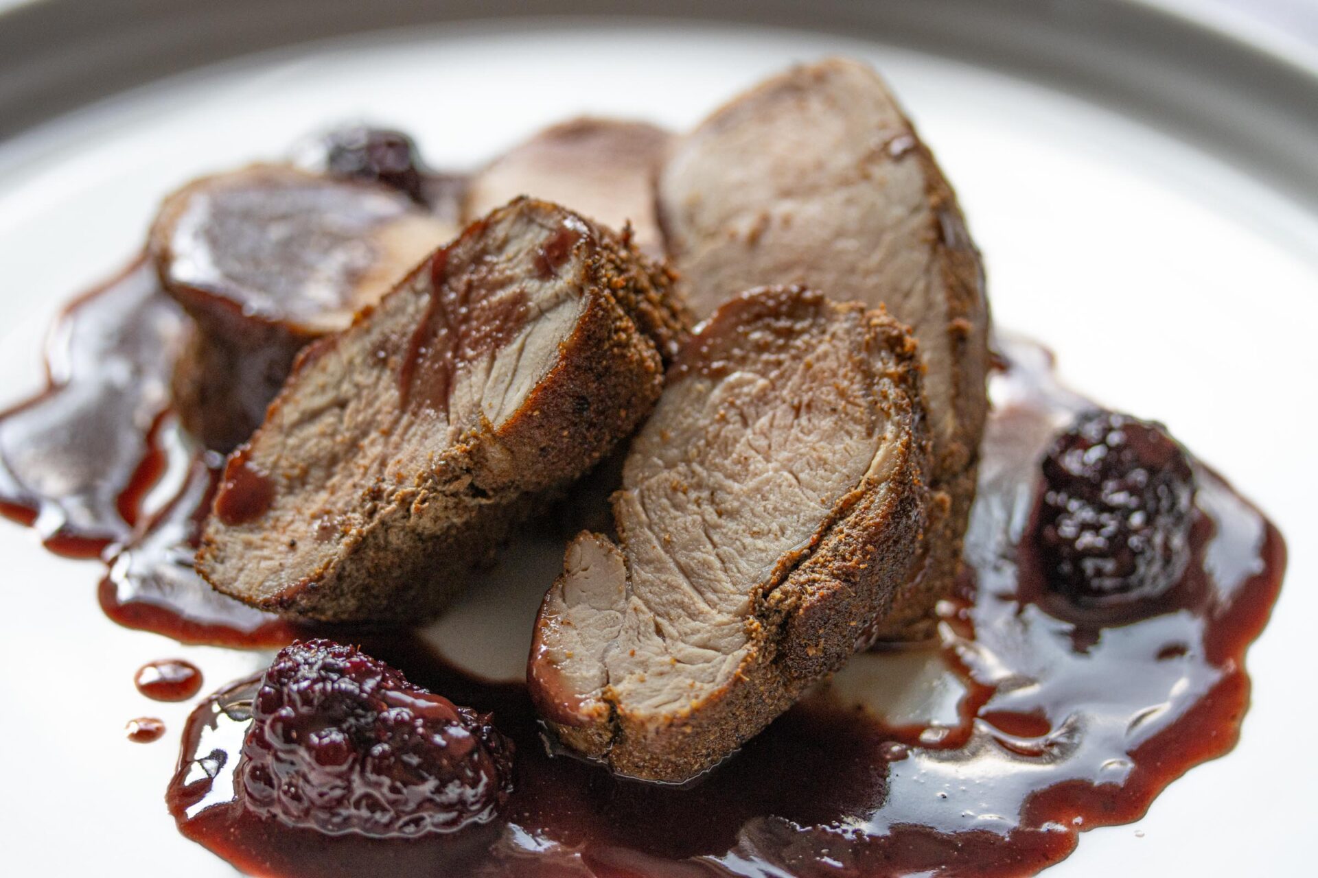 Pomegranate Blackberries Sauce with Pork Tenderloin Giangi #39 s Kitchen