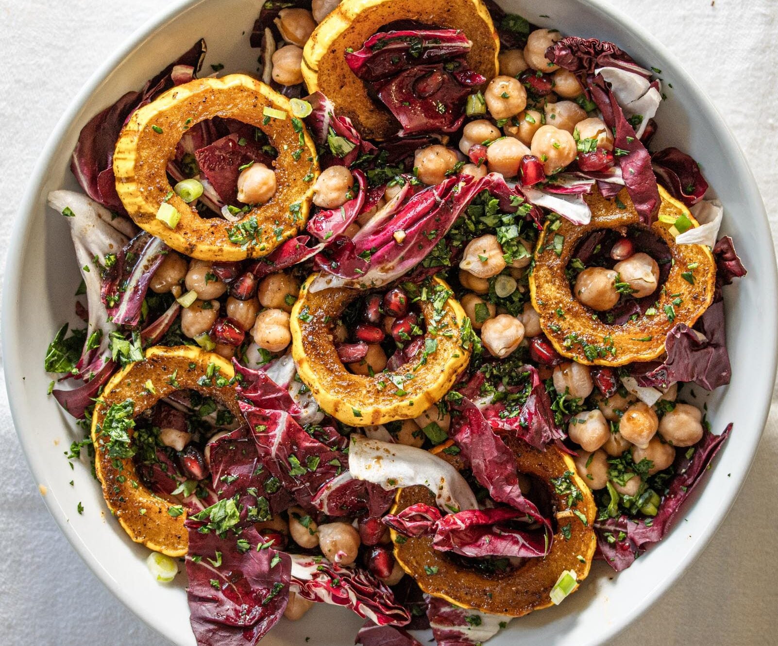 Delicata Squash, Radicchio, And Garbanzo Salad Delicata Squash, Radicchio, And Garbanzo Salad