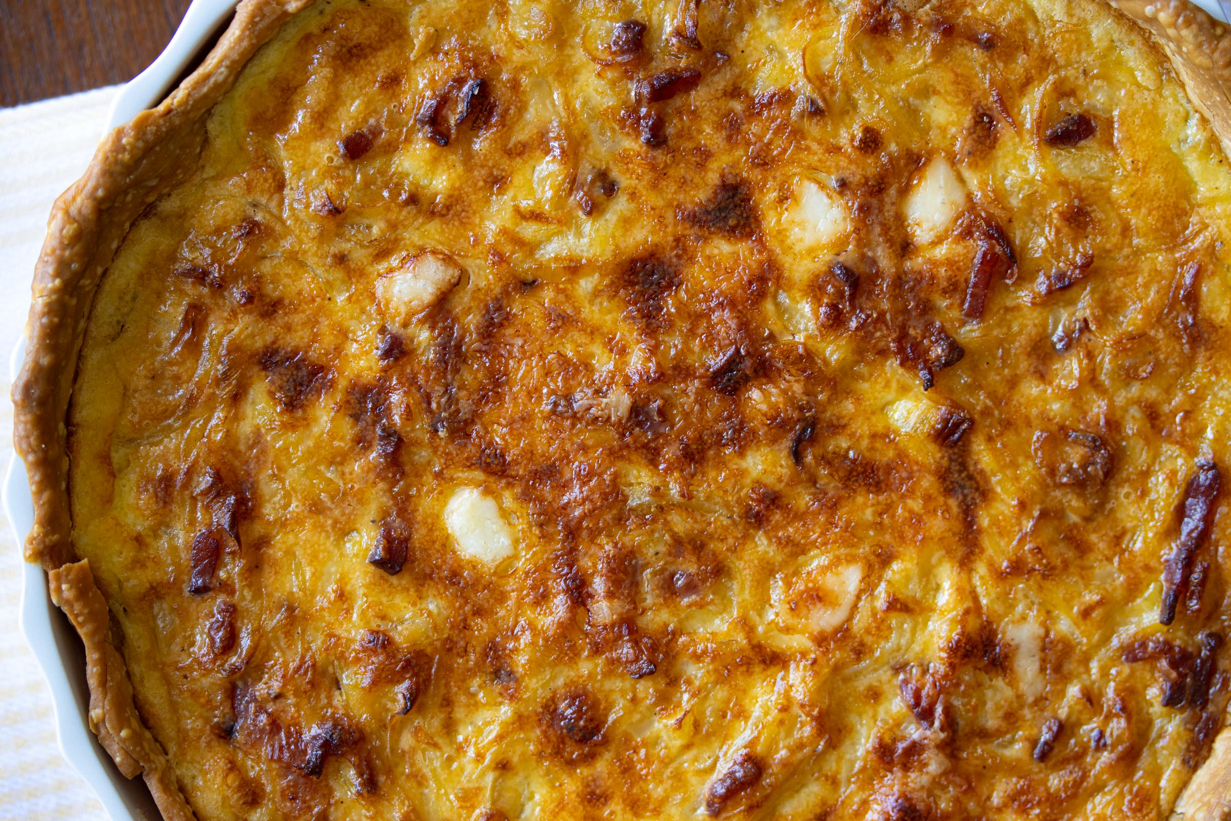 caramelized onion and bacon tart