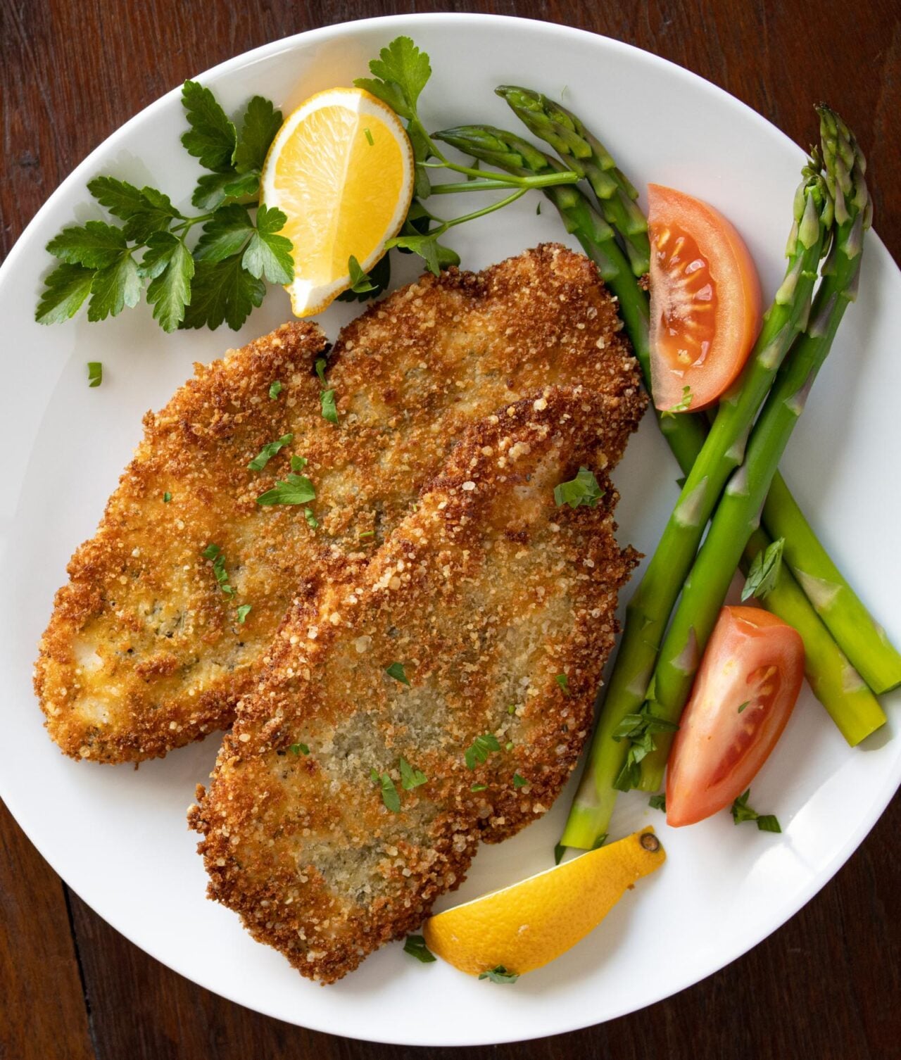 parmesan, panko crusted chicken cutlets