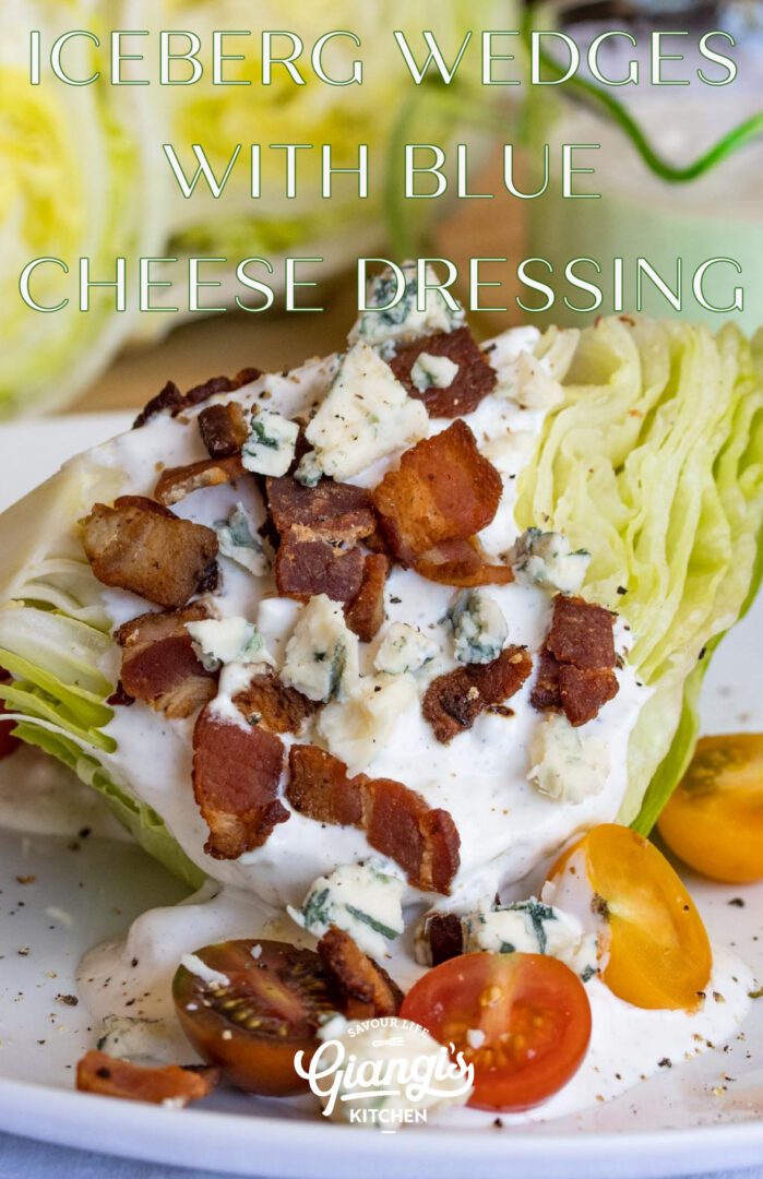 Iceberg Wedges Salad with Blue Cheese Dressing Giangi's Kitchen