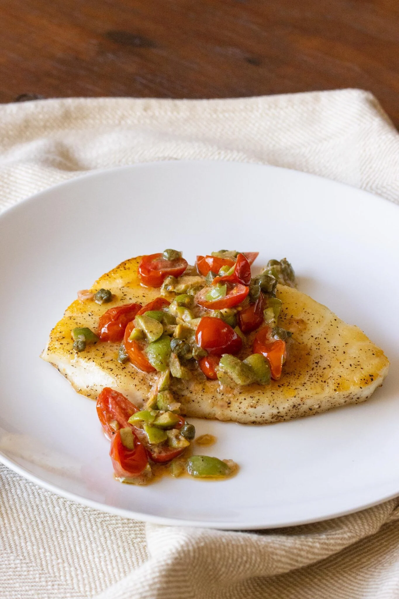 Chilean Sea Bass with Tomato Relish